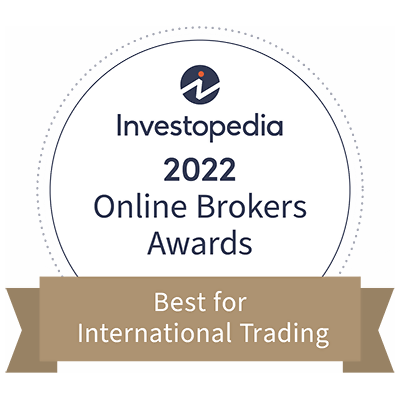 Investopedia 2022 díj – Legjobb bróker nemzetközi kereskedéshez